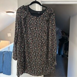 NWOT Lucca Floral Long sleeve Mini Dress with Ruffle Detail